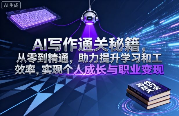 AI写作通关秘籍，从零到精通，助力提升学习和工作效率，实现个人成长与职业变现-仙女副业网