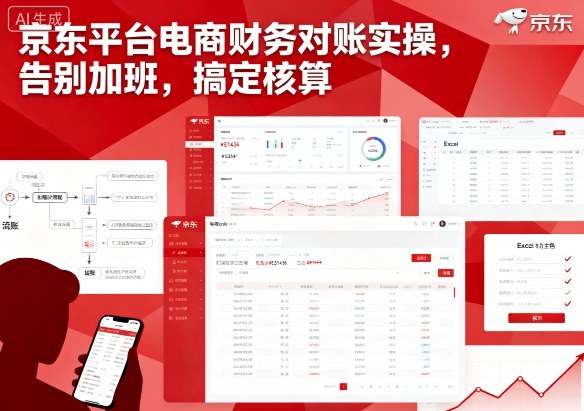 京东平台电商财务对账实操，告别加班，搞定核算-仙女副业网