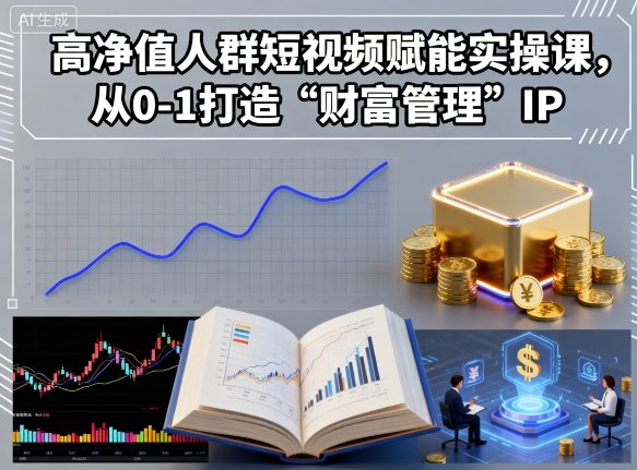 高净值人群短视频赋能实操课，从0-1打造“财富管理”IP-仙女副业网