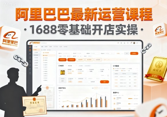阿里巴巴最新运营课程，1688零基础开店实操-仙女副业网