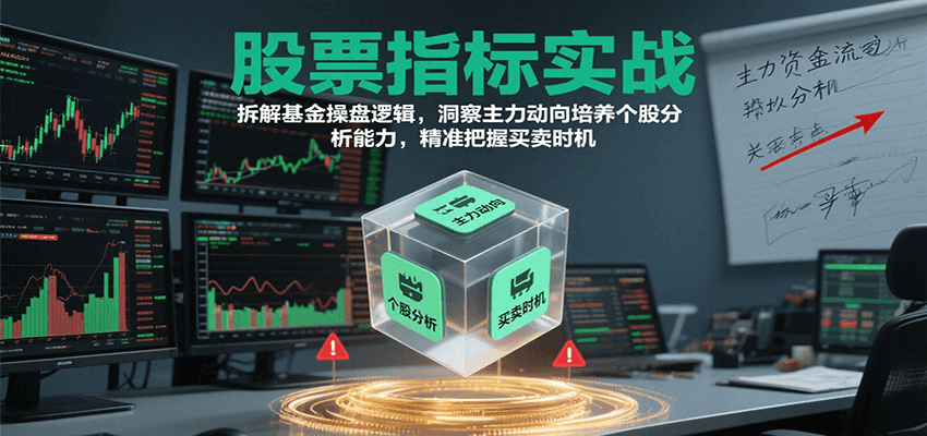 股票指标实战，基金操盘逻辑拆解，洞察主力动向培养个股分析能力把握买卖时机(更新)-仙女副业网