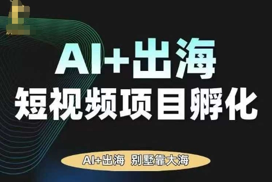 AI·TikTok AI+出海短视频项目孵化，陪你从0-1借助AI实现出海变现-仙女副业网