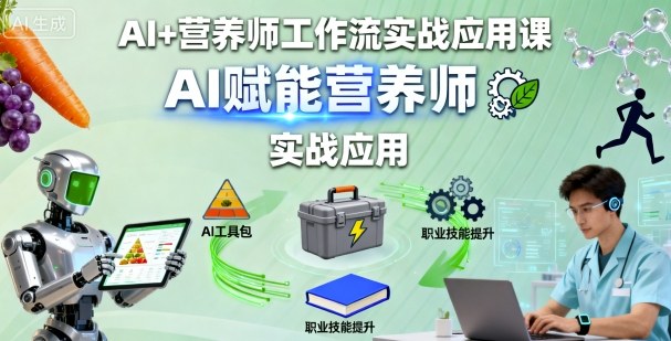 AI+营养师工作流实战应用课，AI赋能营养师-仙女副业网