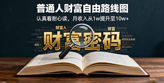 某付费文：普通人财富自由路线图，认真看耐心读，月收入从1w提升至10w+-仙女副业网