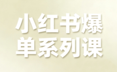 小红书爆单系列课，聚焦小红书电商全链路增长-仙女副业网