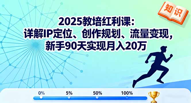 2025教培红利课：详解IP定位、创作规划、流量变现，新手90天实现月入20万-仙女副业网