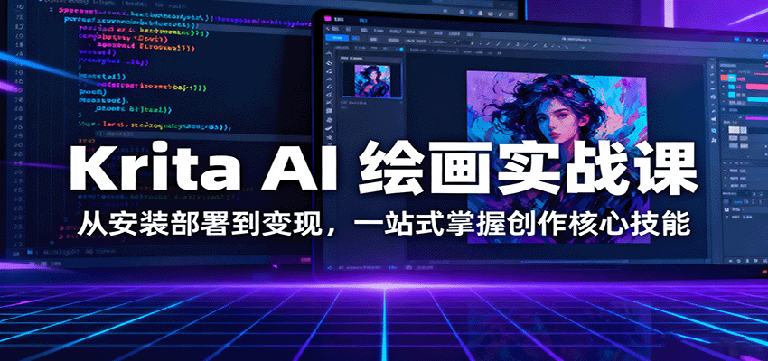 Krita AI 绘画实战课：从安装部署到变现，一站式掌握创作核心技能-仙女副业网