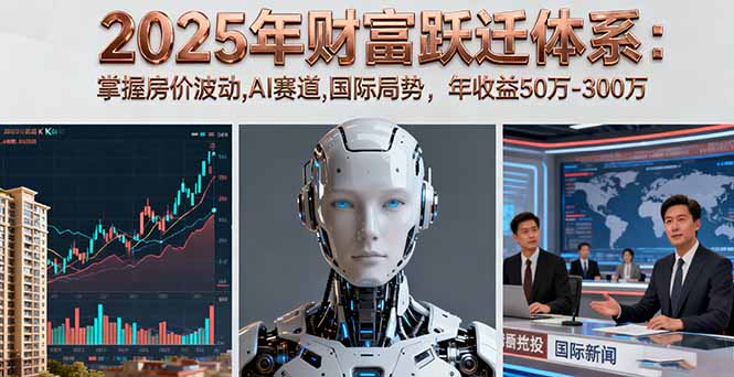 2025年财富跃迁体系：掌握房价波动,AI赛道,国际局势，年收益50万-300万-仙女副业网