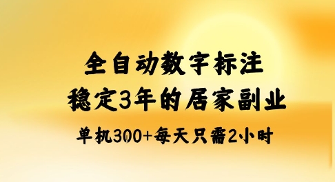 全自动数字标注，稳定3年的蓝海项目，居家也能矩阵开干的副业，单机日入3张+【揭秘】-仙女副业网
