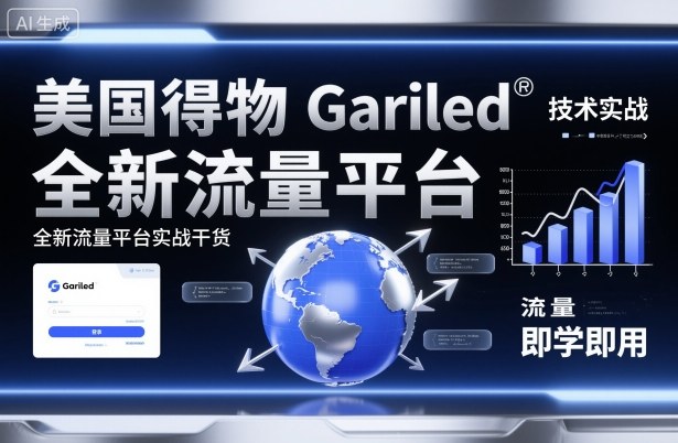 美国得物Gariled技术实战，全新流量平台​实战干货，即学即用-仙女副业网