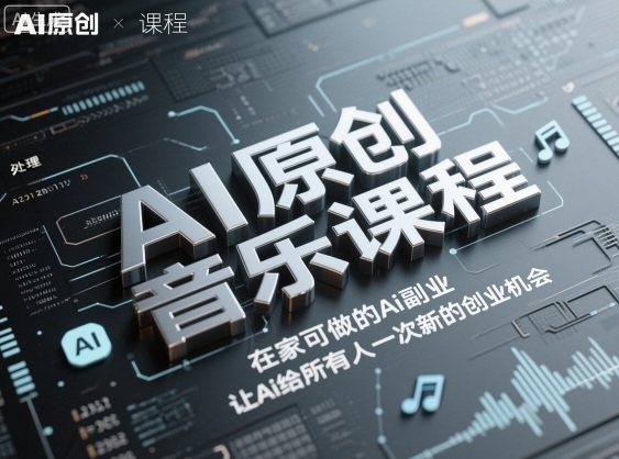 AI原创音乐课程，在家可做的Ai副业，让Ai给所有人一次新的创业机会-仙女副业网