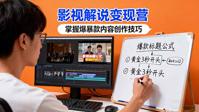 影视解说变现营：通过30+实战案例爆款内容创作技巧，掌握影视解说盈利密码-仙女副业网