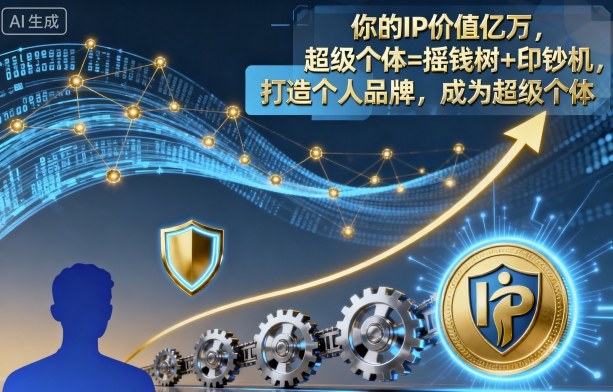 你的IP价值亿万，超级个体=摇钱树+印钞机，打造个人品牌，成为超级个体-仙女副业网