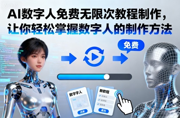 AI数字人免费无限次教程制作，让你轻松掌握数字人的制作方法-仙女副业网