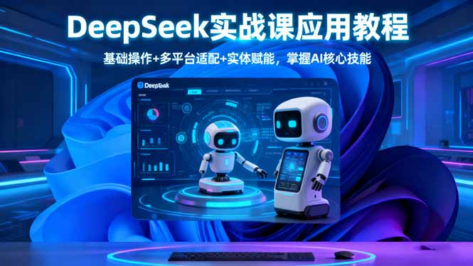 DeepSeek实战课应用教程、基础操作+多平台适配+实体赋能,掌握AI核心技能-仙女副业网