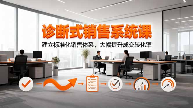 诊断式销售系统课,建立标准化销售体系,大幅提升成交转化率-仙女副业网