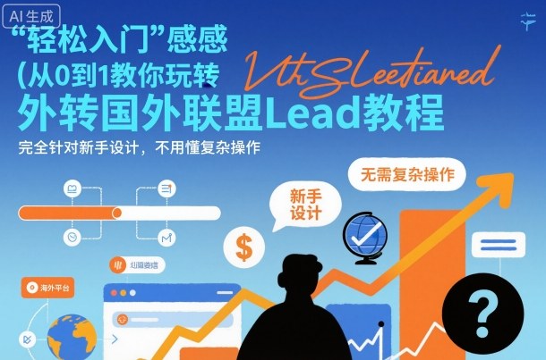 国外联盟賺美刀项目，从0到1教你玩转国外联盟Lead教程，纯新手可操作性100%-仙女副业网