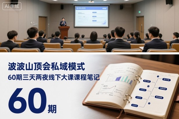 波波山顶会私域模式60期三天两夜线下大课课程笔记(文档)-仙女副业网