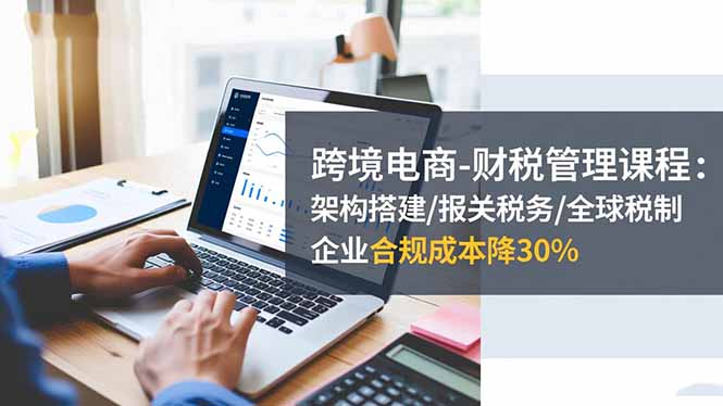跨境电商-财税管理课程：架构搭建/报关税务/全球税制，企业合规成本降30%-仙女副业网