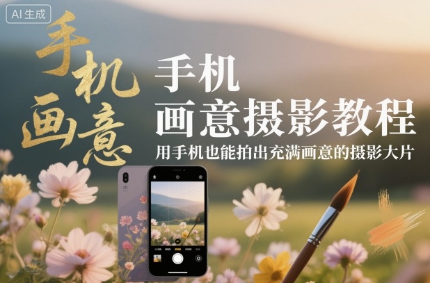 手机画意摄影教程，用手机也能拍出充满画意的摄影大片-仙女副业网