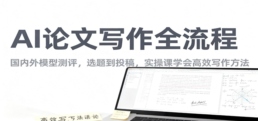 AI论文写作全流程，国内外模型测评，选题到投稿，实操课学高效写作方法-仙女副业网