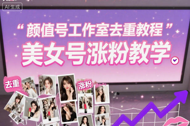 颜值号工作室去重教程,美女号涨粉教学-仙女副业网