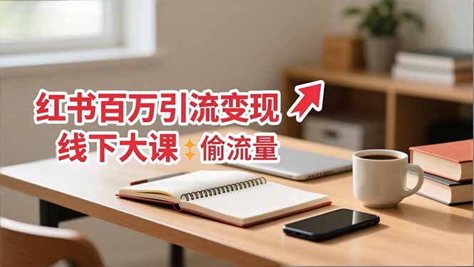 小红书百万引流变现-11月线下大课:分享从0到百万引流路径,手把手教偷流量、拿结果-仙女副业网