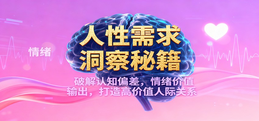 人性需求洞察秘籍，破解认知偏差，情绪价值输出，打造高价值人际关系-仙女副业网