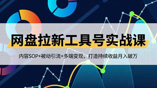 网盘拉新工具号实战课，内容SOP+被动引流+多端变现，打造持续收益月入破万-仙女副业网