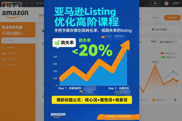 亚马逊Listing优化高阶课程，手把手教你策划高转化率、低跳失率的listing-仙女副业网