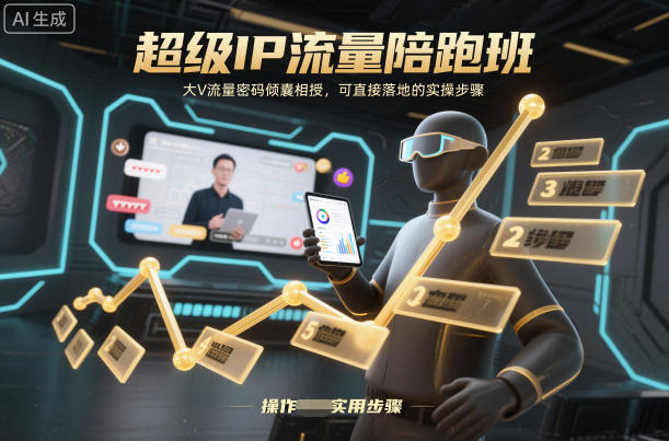 超级IP流量陪跑班，大V流量密码倾囊相授，可直接落地的实操步骤-仙女副业网