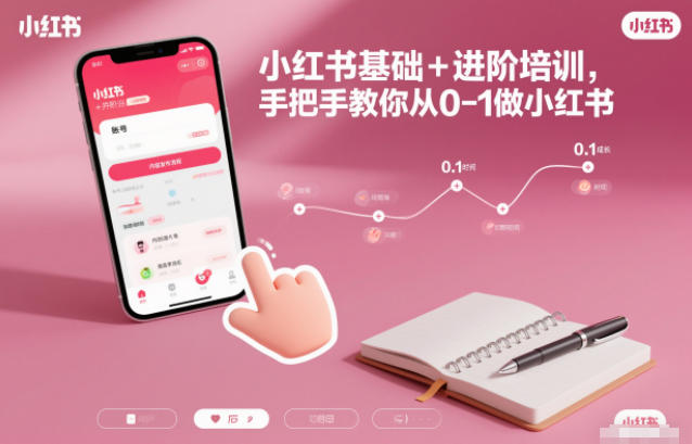 小红书基础+进阶培训，手把手教你从0-1做小红书-仙女副业网