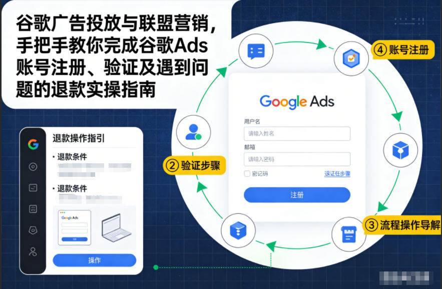 谷歌广告投放与联盟营销，手把手教你完成谷歌Ads账号注册、验证及遇到问题的退款实操指南-仙女副业网