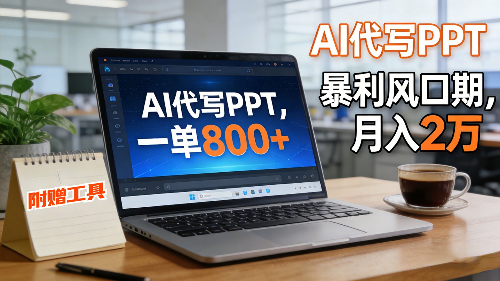 AI 代写做 PPT！一单狂赚 800+，风口期月入 2 万(工具 + 提示词直接送)-仙女副业网