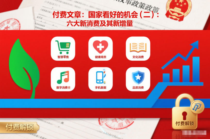 付费文章：国家看好的机会(二)：六大新消费及其新增量-仙女副业网