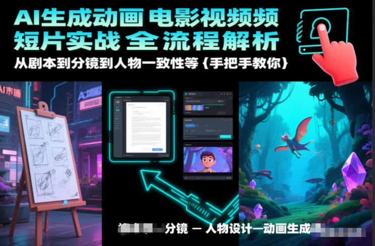 AI生成动画电影视频短片实战全流程解析，从剧本到分镜到人物一致性等手把手教你-仙女副业网