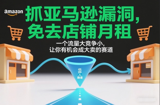 抓亚马逊漏洞，免去店铺月租，一个流量大竞争小，让你有机会成大卖的赛道-仙女副业网