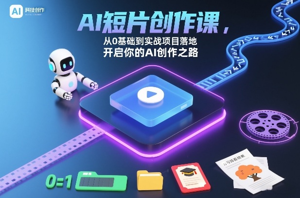 AI短片创作课，从0基础到实战项目落地，开启你的AI创作之路-仙女副业网