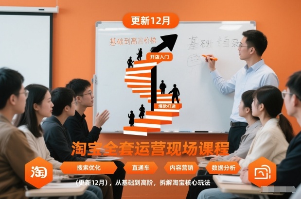 淘宝全套运营现场课程(更新26年1月)，从基础到高阶，拆解淘宝核心玩法-仙女副业网
