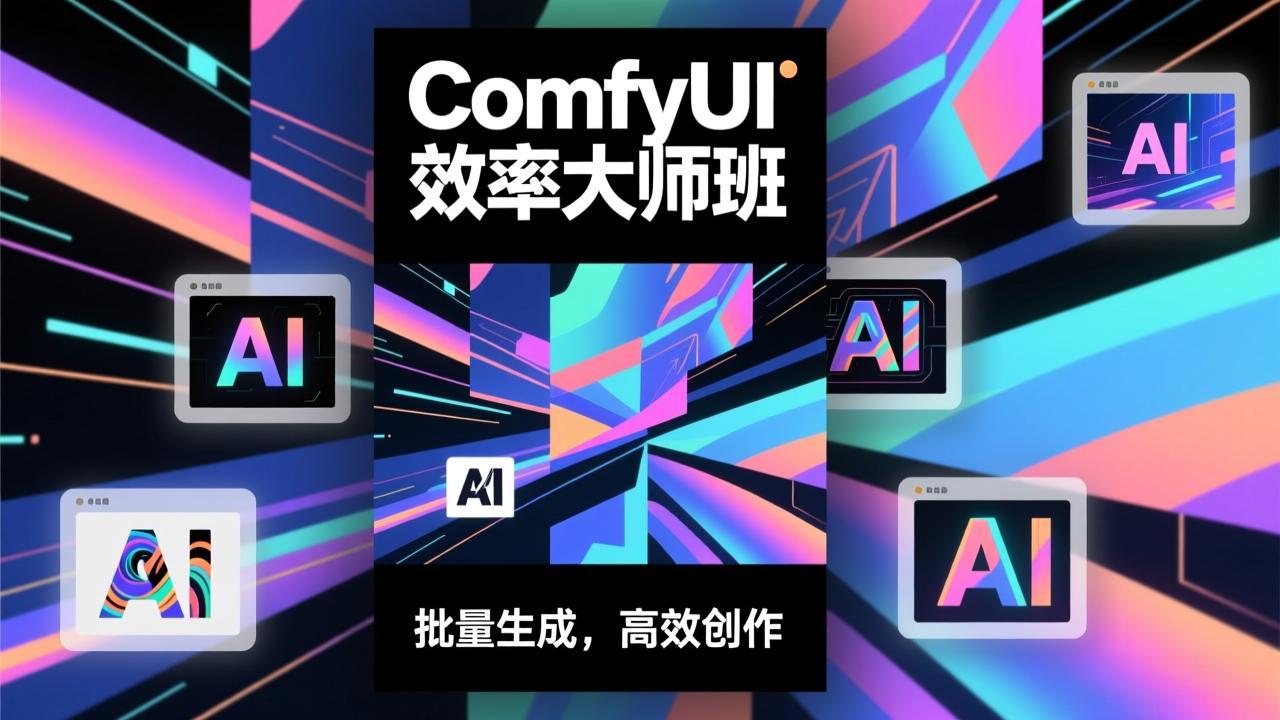 ComfyUI效率大师班：工作流搭建，批量生成，将个人AI出图效率提升5-10倍，月接单收入1-3万-仙女副业网