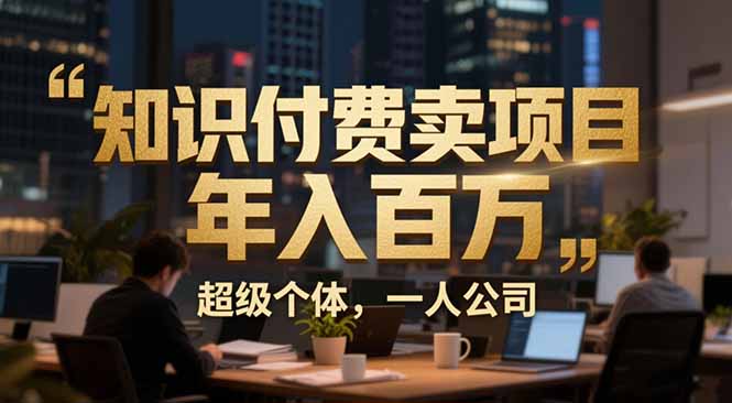 从0到年入百万：超级个体实战心得公开，个人IP×精准引流×成交系统全拆解-仙女副业网
