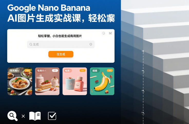 Google Nano Banana AI图片生成实战课，轻松掌握，小白也能生成商用图片-仙女副业网