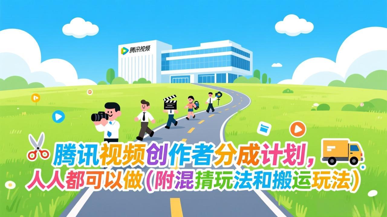 腾讯视频创作者分成计划，人人都可以做(附混剪玩法和搬运玩法-仙女副业网