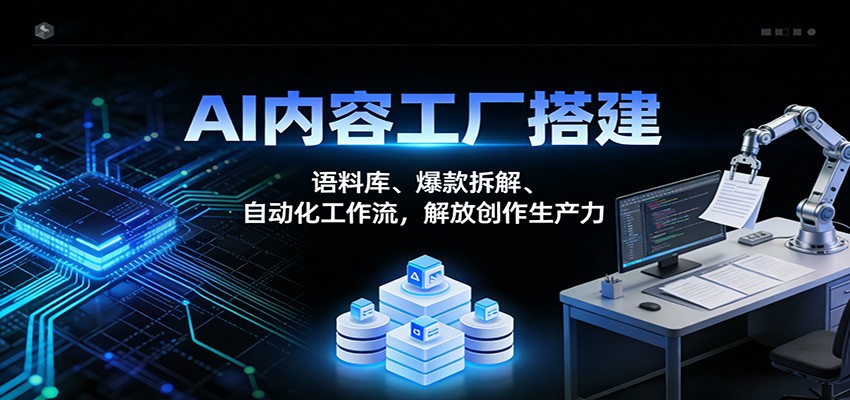 AI内容工厂搭建：语料库、爆款拆解、自动化工作流，解放创作生产力-仙女副业网