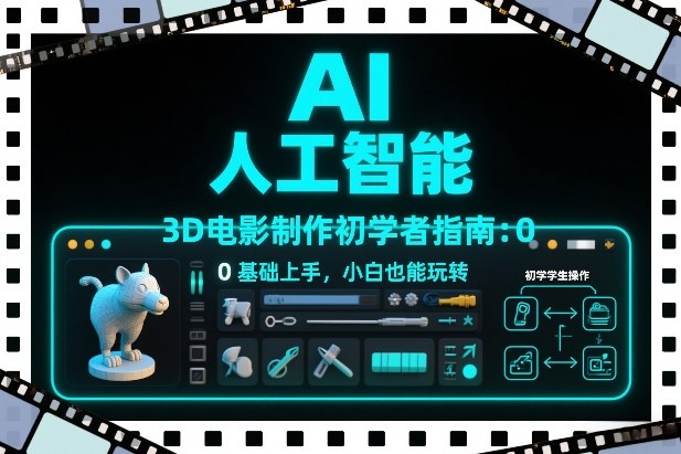 AI人工智能3D电影制作初学者指南：0基础上手，小白也能玩转-仙女副业网
