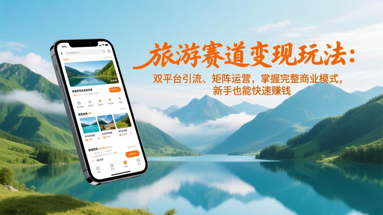 旅游赛道变现玩法：双平台引流、矩阵运营，掌握完整商业模式，新手也能快速赚钱-仙女副业网
