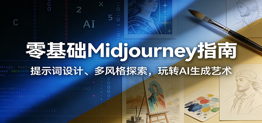 零基础Midjourney指南：提示词设计、多风格探索，玩转AI生成艺术-仙女副业网
