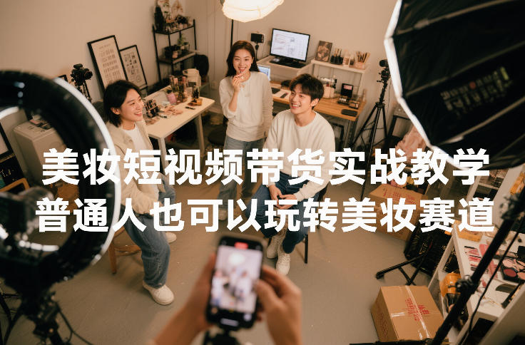 美妆短视频带货实战教学，普通人也可以玩转美妆赛道-仙女副业网