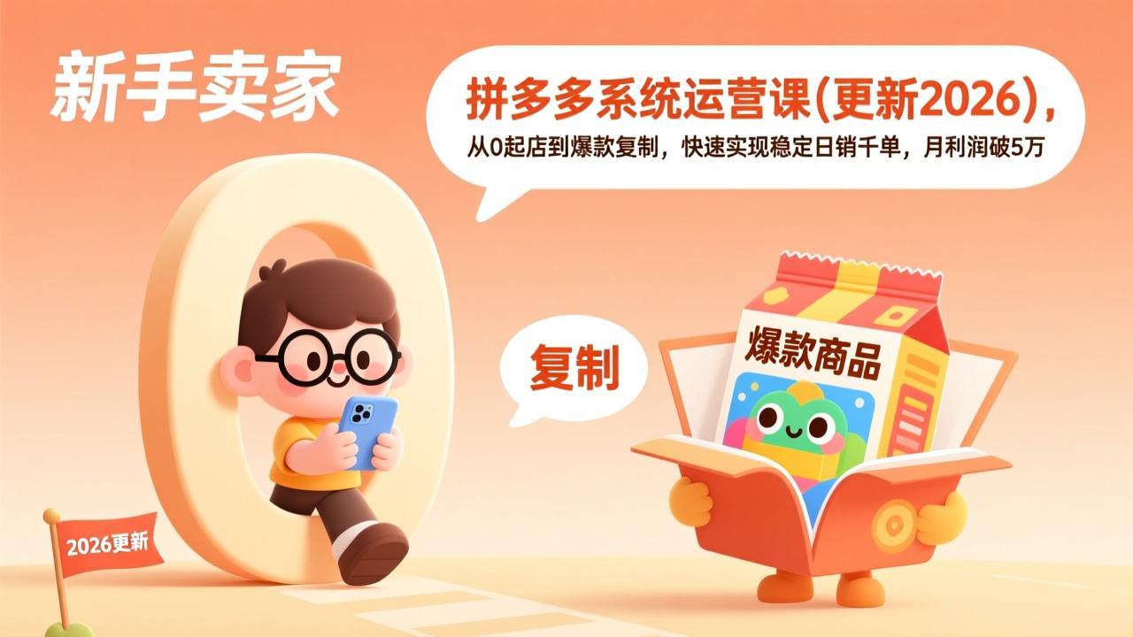 拼多多系统运营课(更新2026-仙女副业网