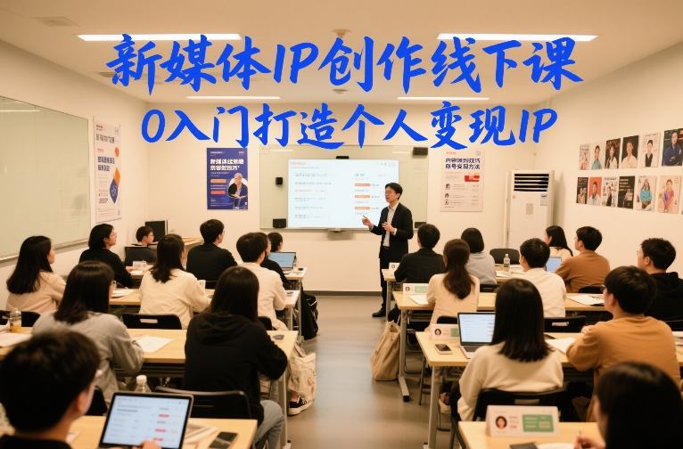 新媒体IP创作线下课，0入门打造个人变现IP-仙女副业网